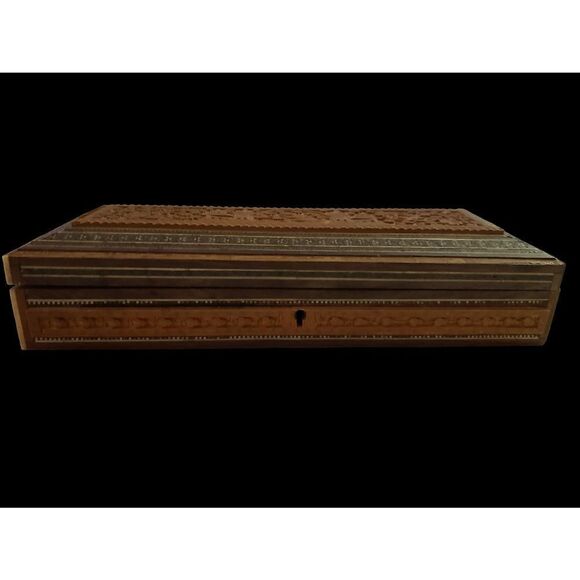 Wooden Inlay Box - Picture 1 of 15